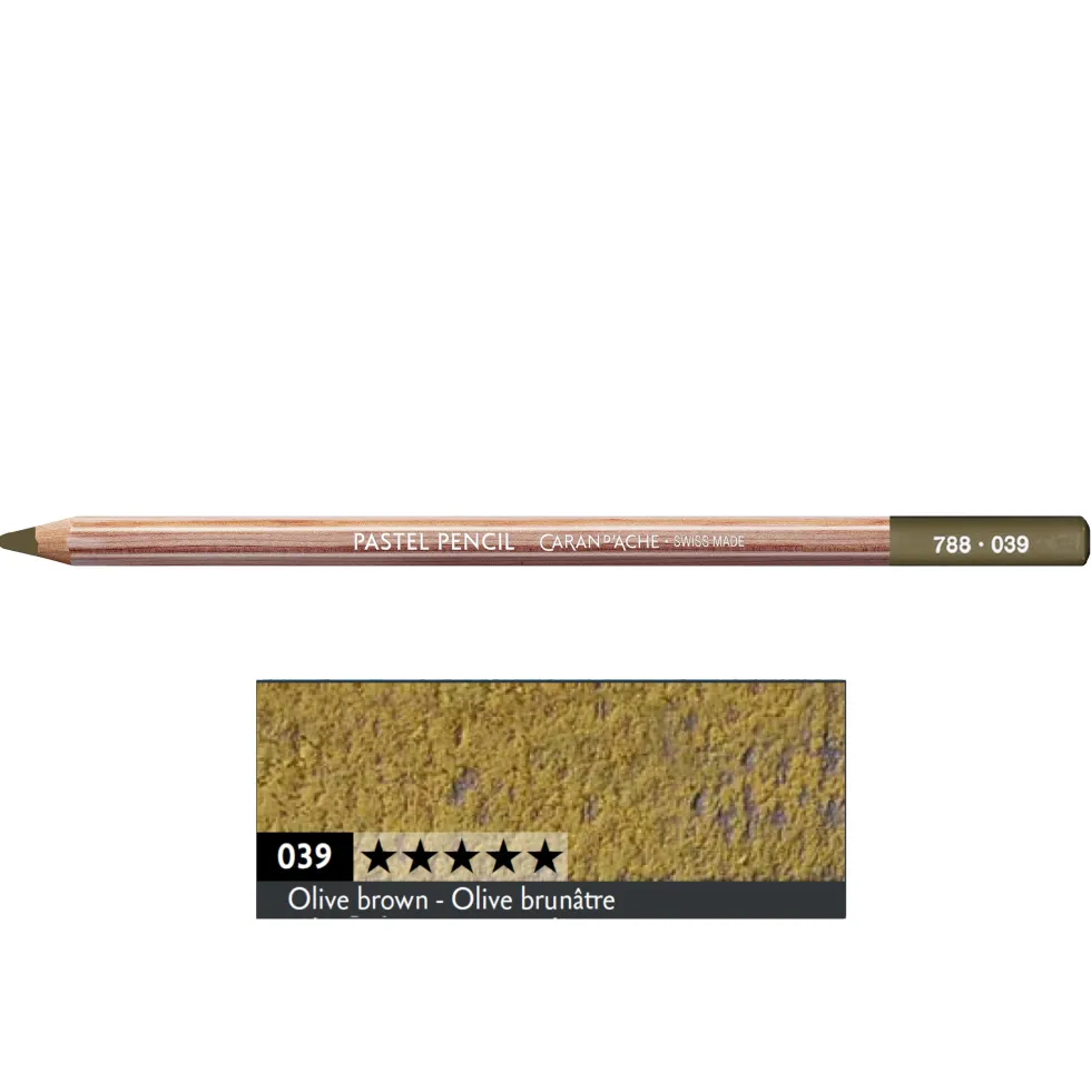 Pastela sucha w kredce Pastel Pencil - Caran d'Ache - 039, Olive Brown