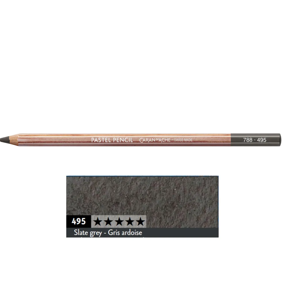 Pastela sucha w kredce Pastel Pencil - Caran d'Ache - 495, Slate Grey