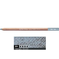 Pastela sucha w kredce Pastel Pencil - Caran d'Ache - 004, Steel Grey