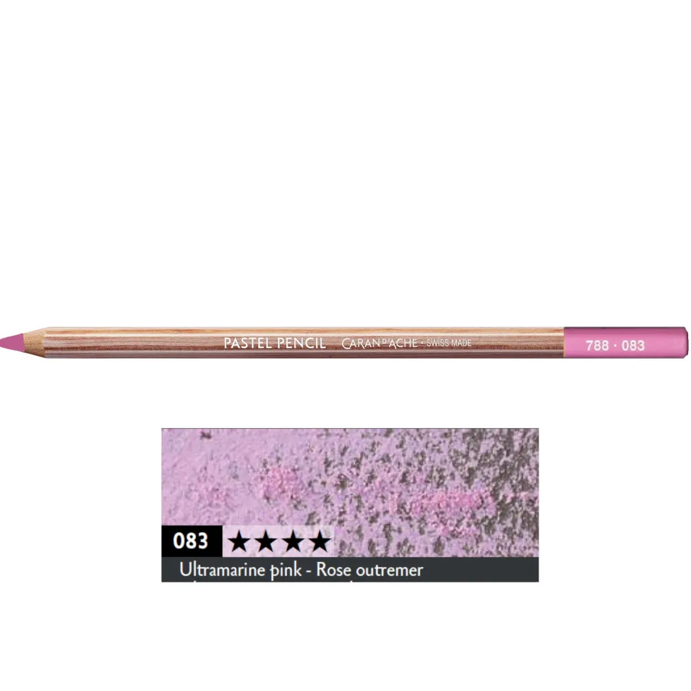 Pastela sucha w kredce Pastel Pencil - Caran d'Ache - 083, Ultramarine Pink