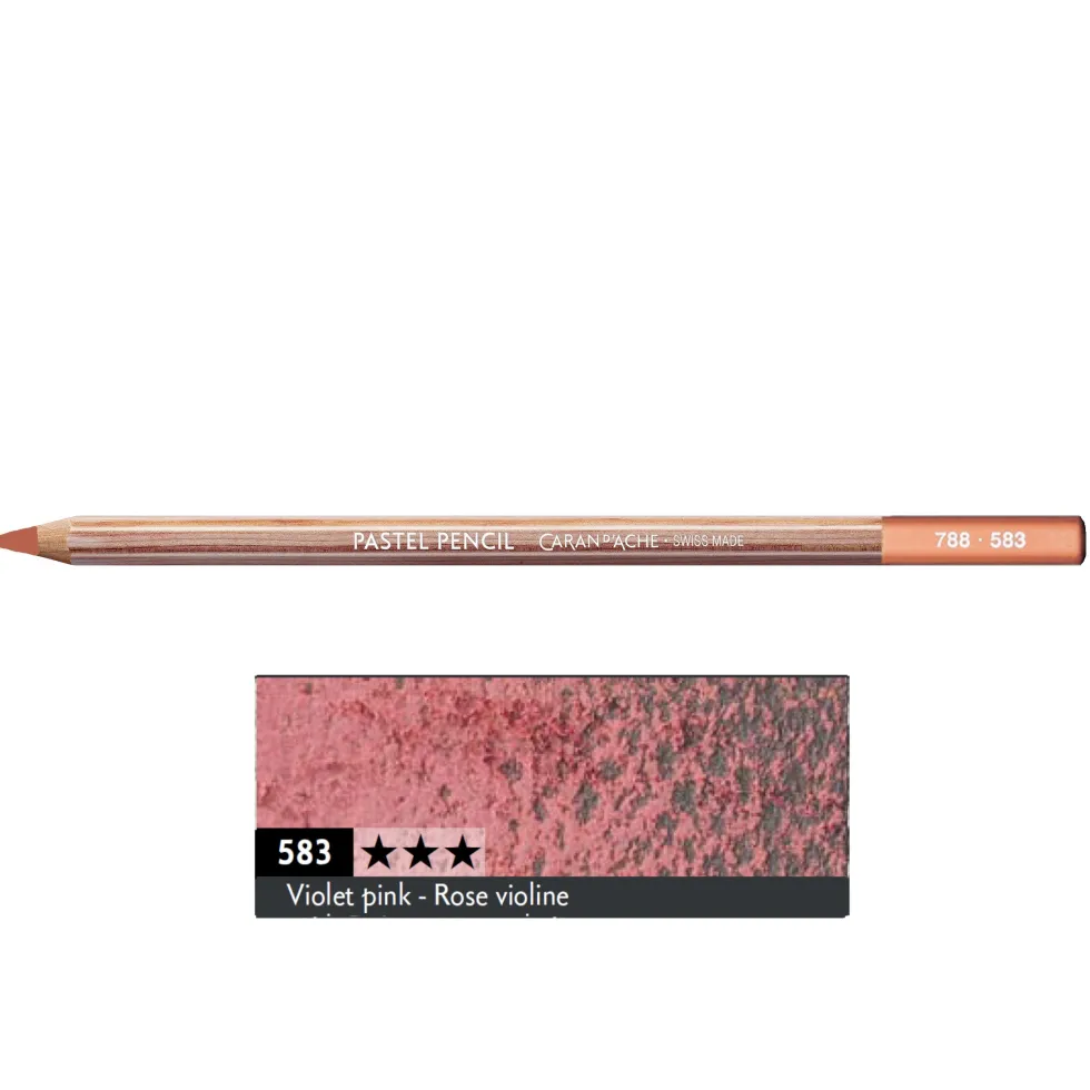 Pastela sucha w kredce Pastel Pencil - Caran d'Ache - 583, Violet Pink
