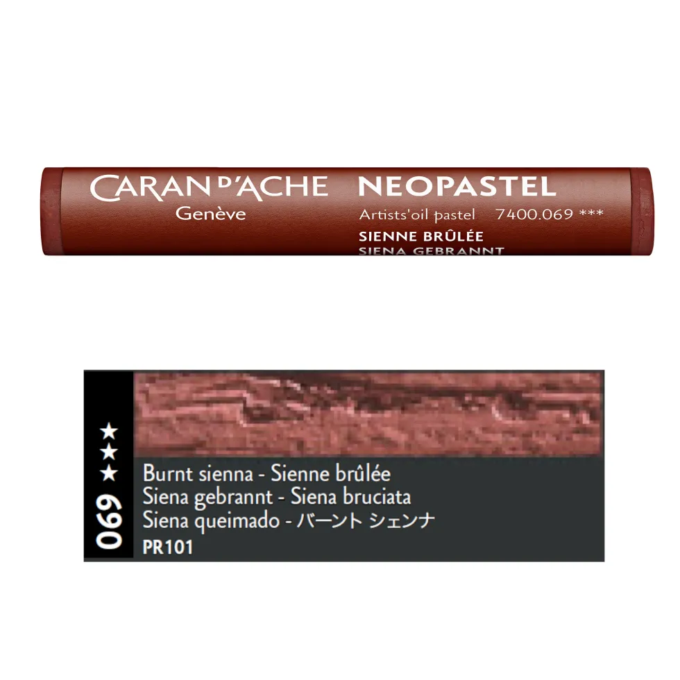Pastel olejna Neopastel - Caran d'Ache - 069, Burnt Sienna