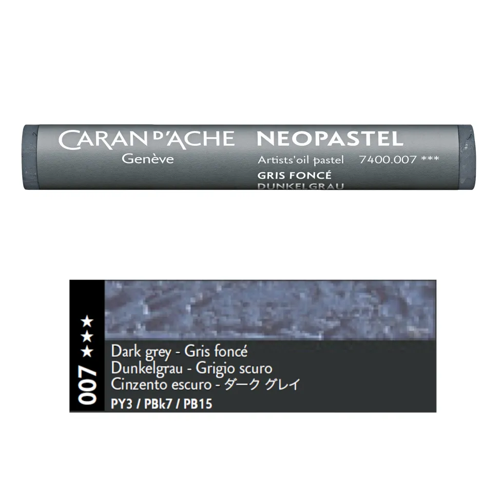 Pastel olejna Neopastel - Caran d'Ache - 007, Dark Grey