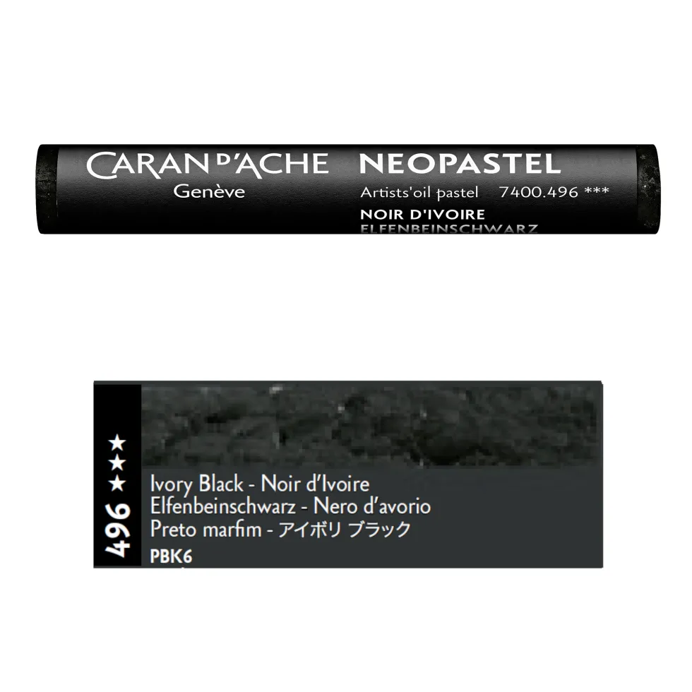 Pastel olejna Neopastel - Caran d'Ache - 496, Ivory Black