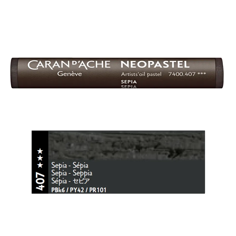 Pastel olejna Neopastel - Caran d'Ache - 407, Sepia