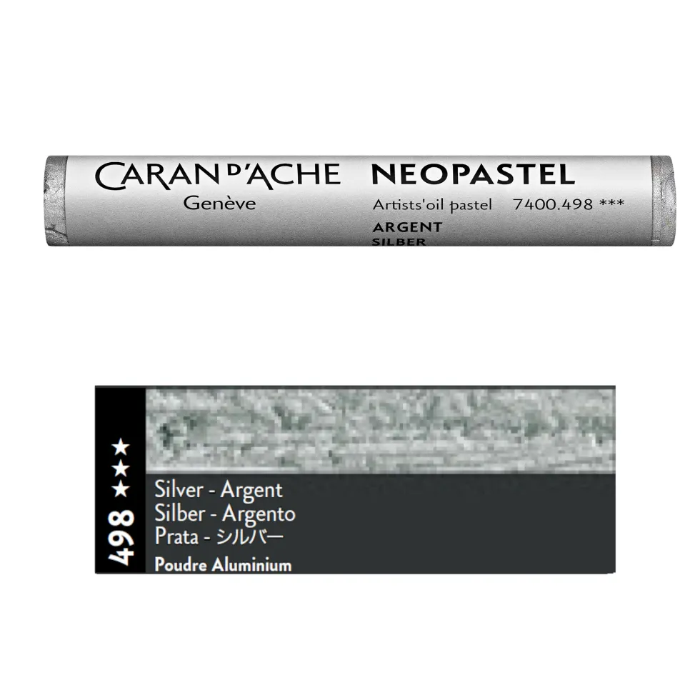 Pastel olejna Neopastel - Caran d'Ache - 498, Silver