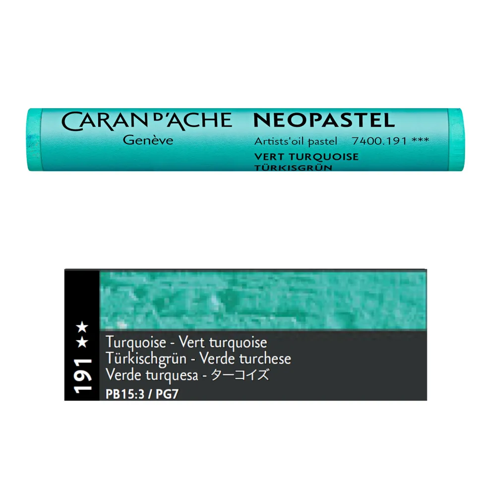 Pastel olejna Neopastel - Caran d'Ache - 191, Turquoise Green