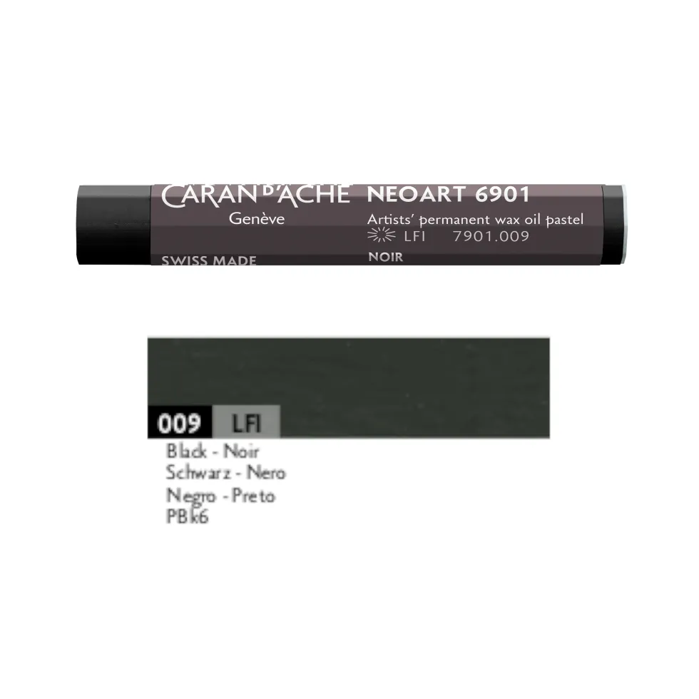 Pastel woskowo-olejny Neoart 6901 - Caran d'Ache - 009, Black