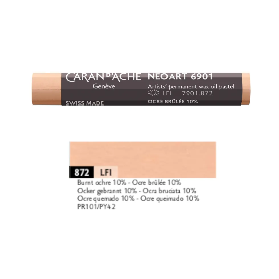 Pastel woskowo-olejny Neoart 6901 - Caran d'Ache - 872, Burnt Ochre 10