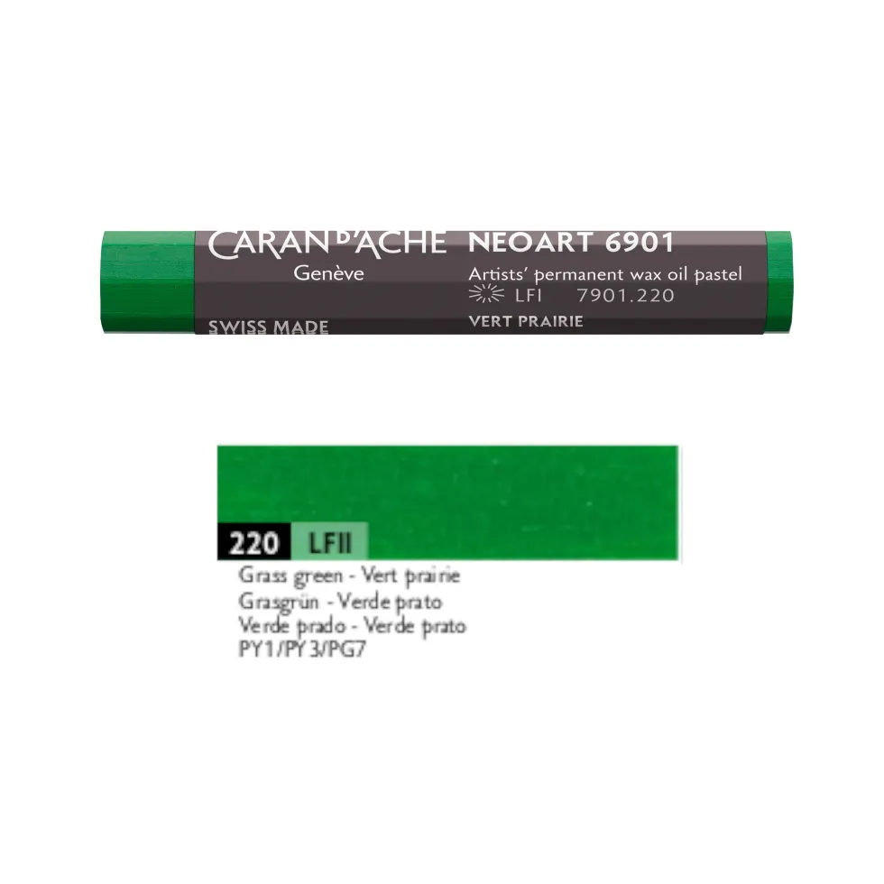 Pastel woskowo-olejny Neoart 6901 - Caran d'Ache - 220, Grass Green