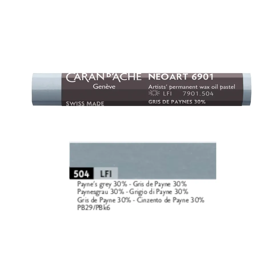 Pastel woskowo-olejny Neoart 6901 - Caran d'Ache - 504, Payne's Grey 30