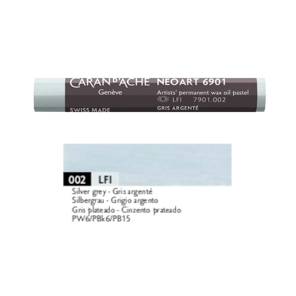 Pastel woskowo-olejny Neoart 6901 - Caran d'Ache - 002, Silver Grey