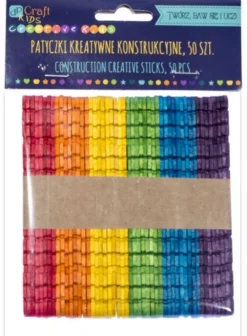 Patyczki kreatywne, konstrukcyjne - DpCraft - kolorowe, 50 szt.