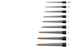 Pędzel do akwareli Kolinsky Sable Miniature, seria 7 - Winsor & Newton - krótka rączka, nr 1
