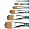 Pędzel koci język, syntetyczny Cotman, seria 668 - Winsor & Newton - krótka rączka, nr 1/2