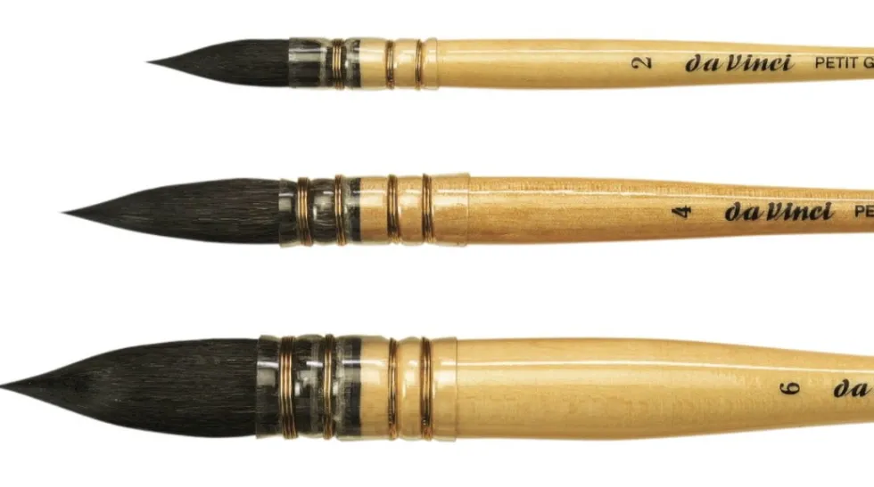 Pędzel okrągły, naturalny, Wash Brush, seria 418 - Da Vinci - 0