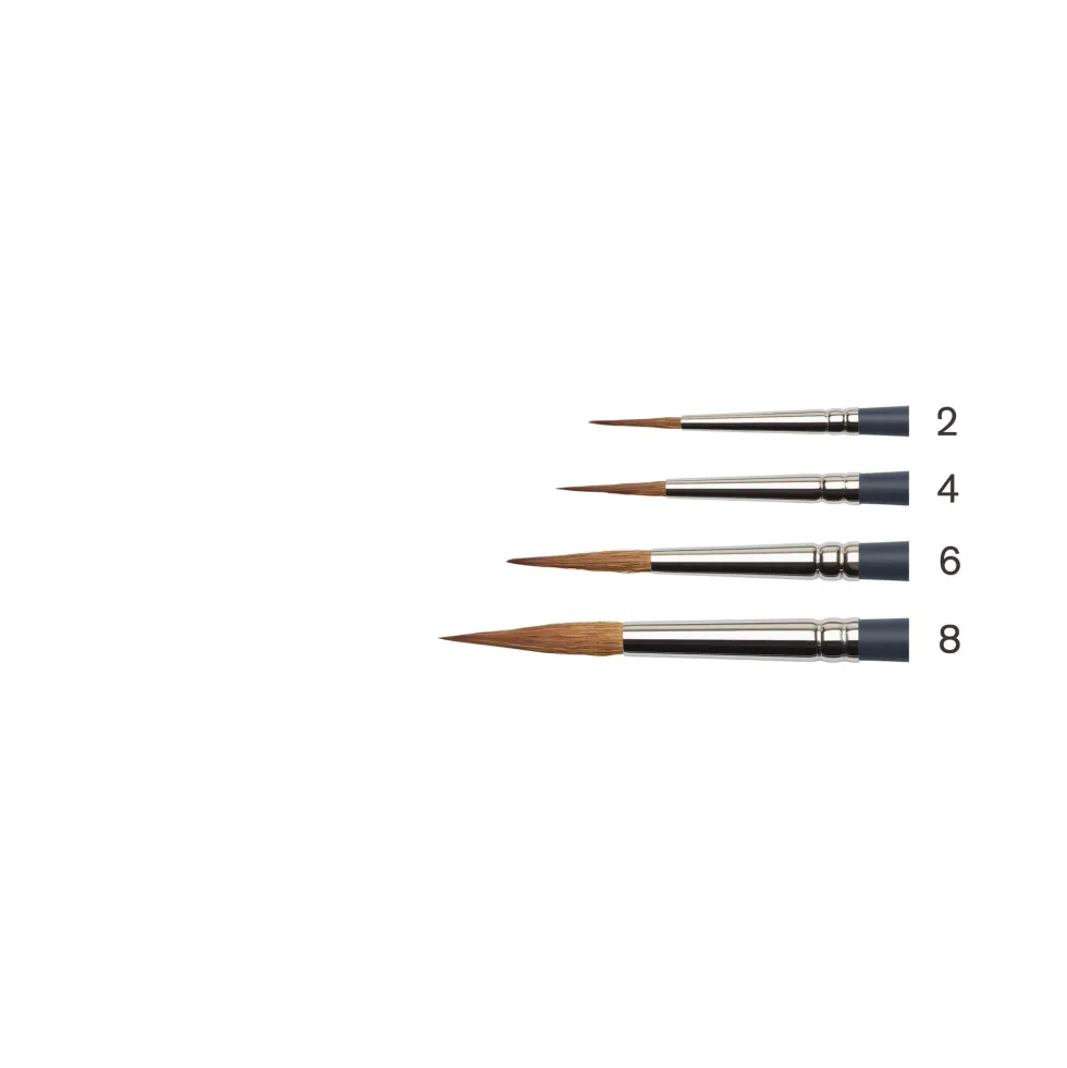 Pędzel okrągły spiczasty, syntetyczny sobol - Winsor & Newton - nr 6