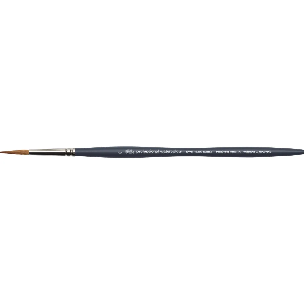 Pędzel okrągły spiczasty, syntetyczny sobol - Winsor & Newton - nr 6