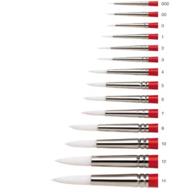 Pędzel okrągły, syntetyczny University - Winsor & Newton - krótka rączka, nr 2