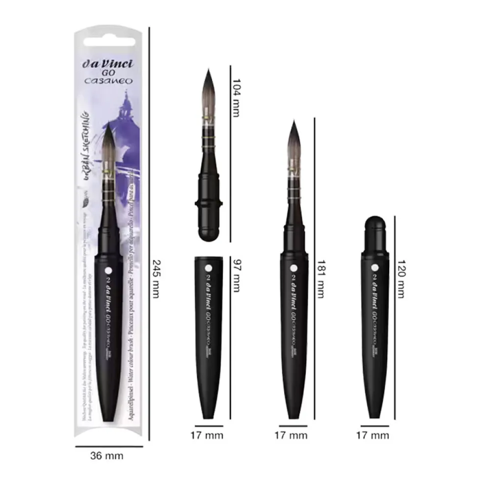 Pędzel okrągły wash brush Casaneo 8498 syntetyczny - Da Vinci - nr 2