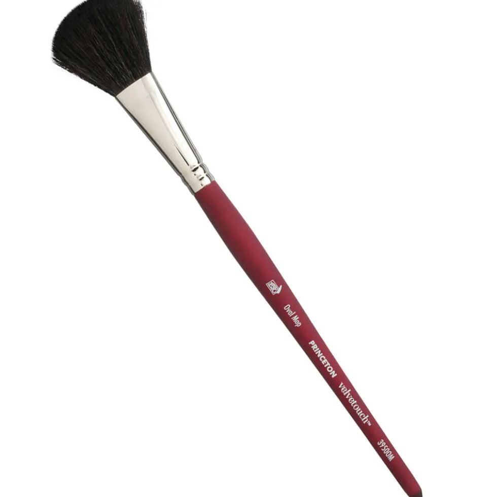 Pędzel owalny mop, syntetyczny Velvetouch - Princeton - nr 1/2