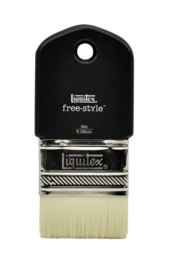 Pędzel płaski, syntetyczny free-style - Liquitex - krótka rączka, 6''