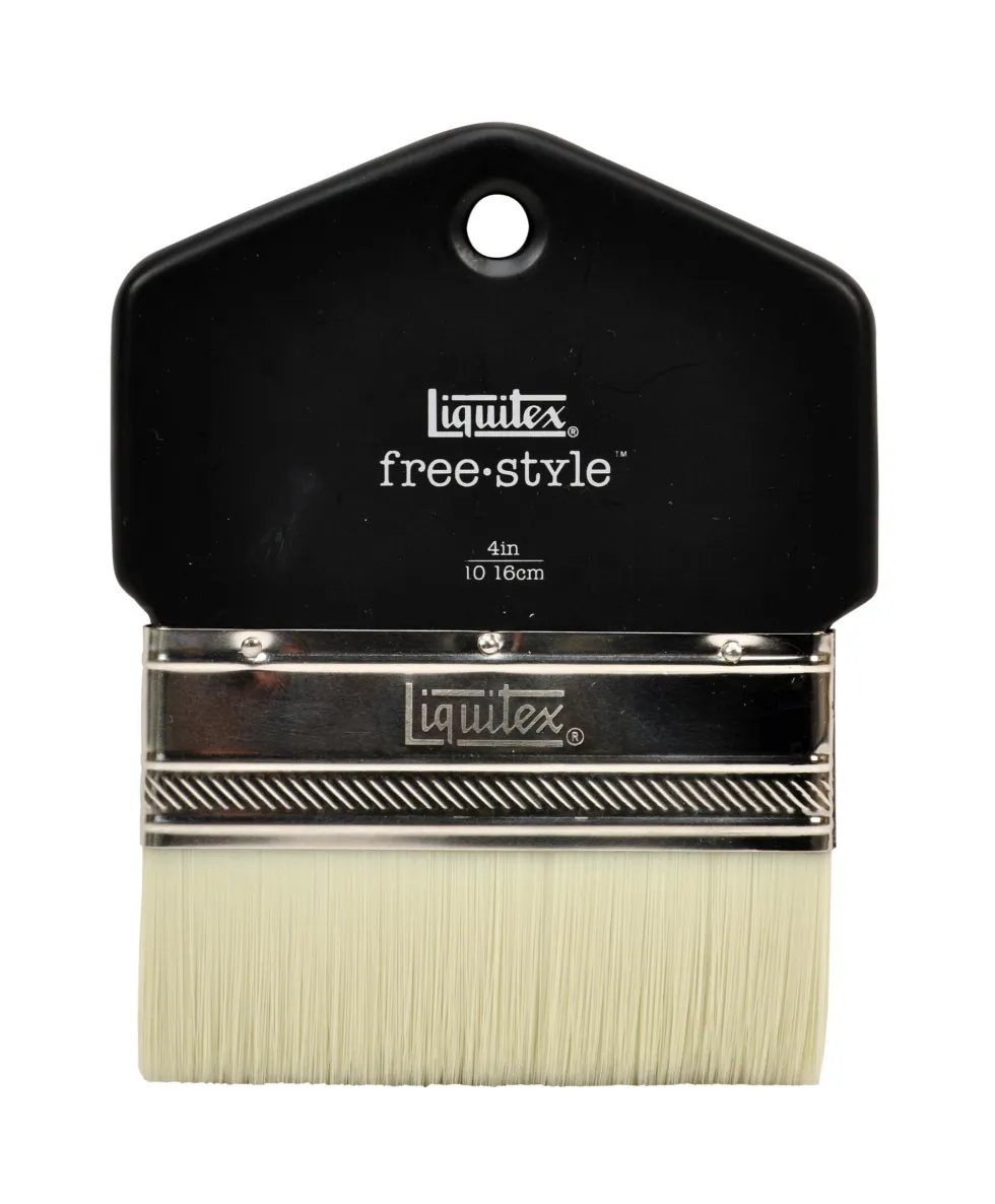 Pędzel płaski, syntetyczny free-style - Liquitex - krótka rączka, 4''