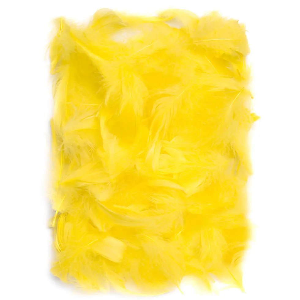 Piórka dekoracyjne - DpCraft - żółte, 10 g