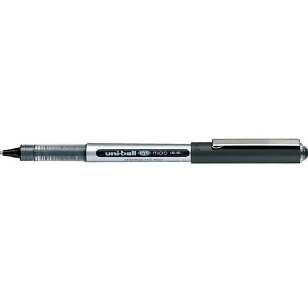 Pióro kulkowe Eye Micro Eco UB-150E - Uni - czarne, 0,3 mm