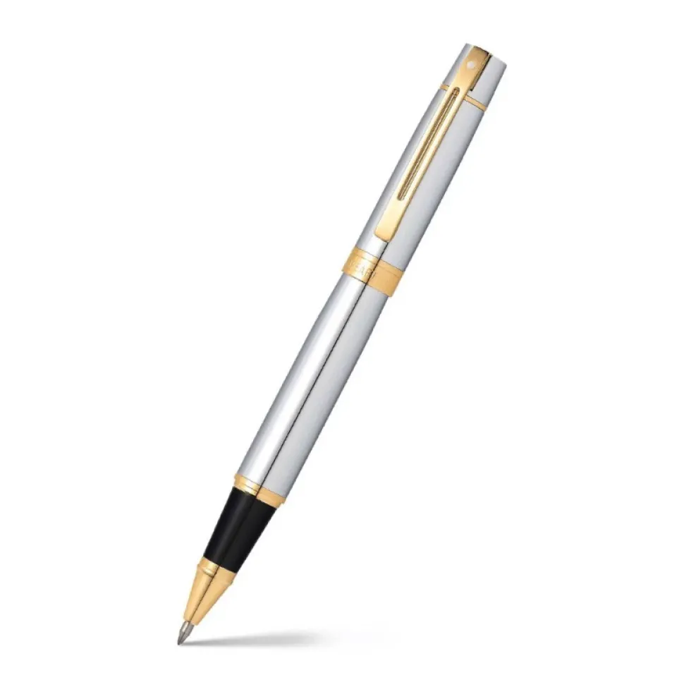 Pióro kulkowe 300 - Sheaffer - Bright Chrome Gold Trim