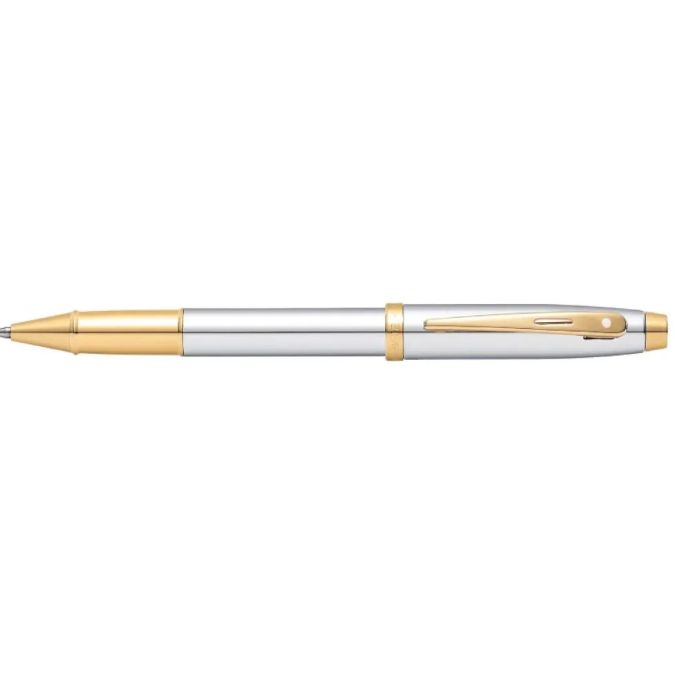 Pióro kulkowe 100 - Sheaffer - Chrome Gold Trim