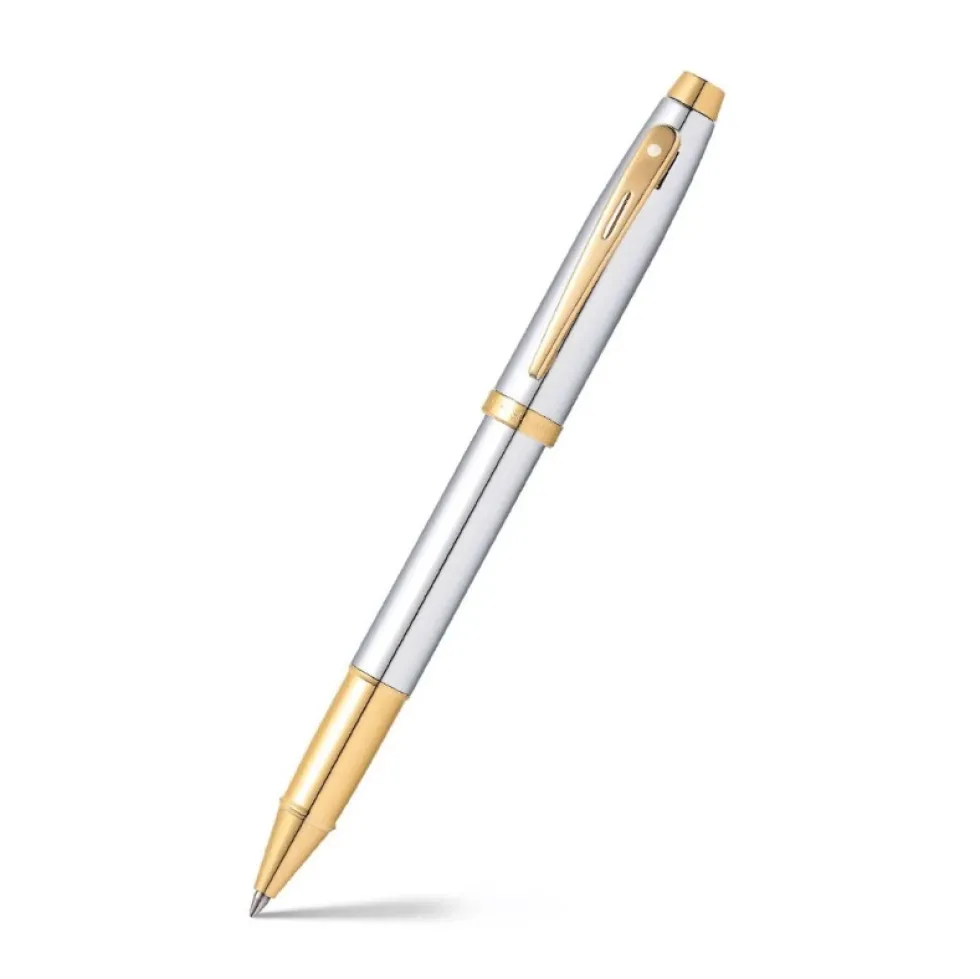 Pióro kulkowe 100 - Sheaffer - Chrome Gold Trim