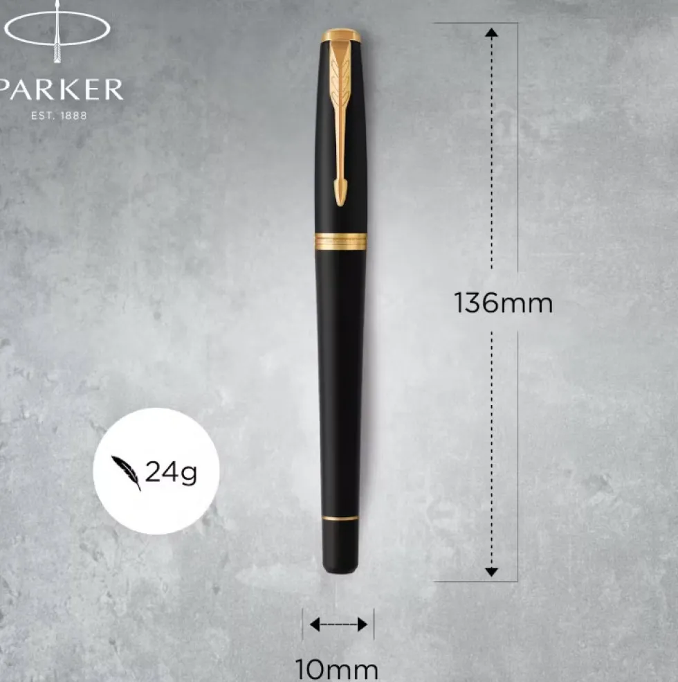 Pióro Urban w etui - Parker - Muted Black & Gold Trim, F