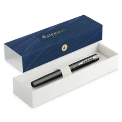 Pióro wieczne Allure - Waterman - Matt Black Silver Trim F