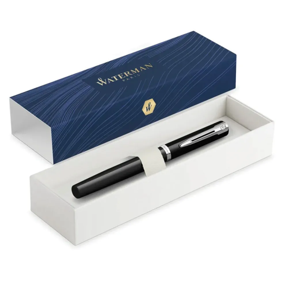 Pióro wieczne Impression - Waterman - Black Silver Trim F
