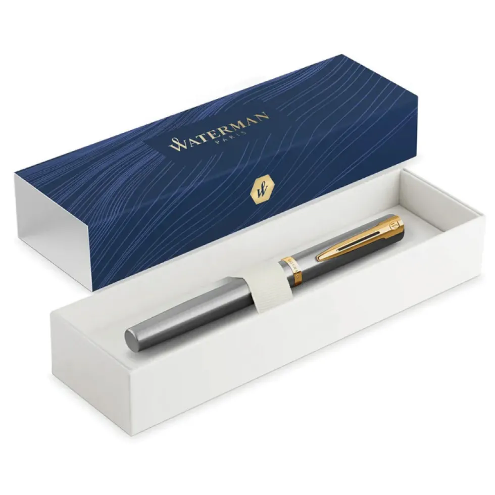 Pióro wieczne Impression - Waterman - Steel Gold Trim F