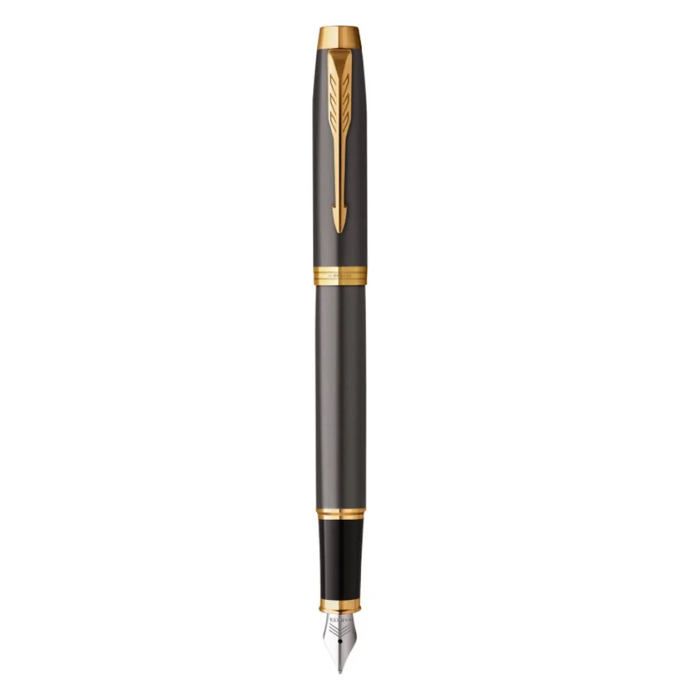 Pióro wieczne IM w etui - Parker - Grey Core & Gold Trim, F