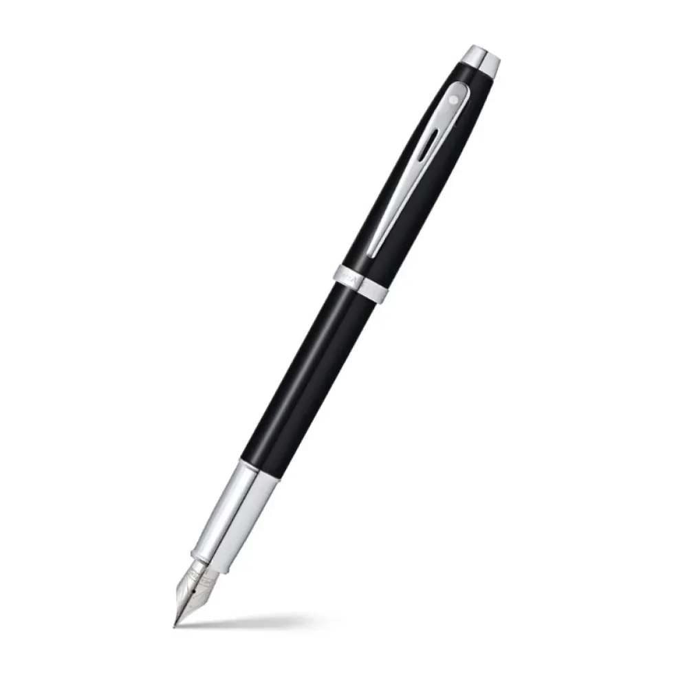 Pióro wieczne 100 - Sheaffer - Black Chrome Trim F