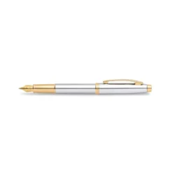 Pióro wieczne 100 - Sheaffer - Chrome Gold Trim F