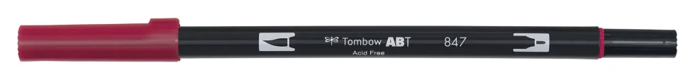 Pisak dwustronny Dual Brush Pen - Tombow - Crimson