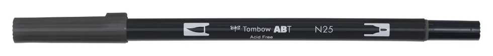 Pisak dwustronny Dual Brush Pen - Tombow - Lamp Black