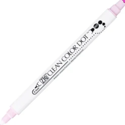 Pisak dwustronny Zig Clean Color Dot - Kuretake - Candy Pink