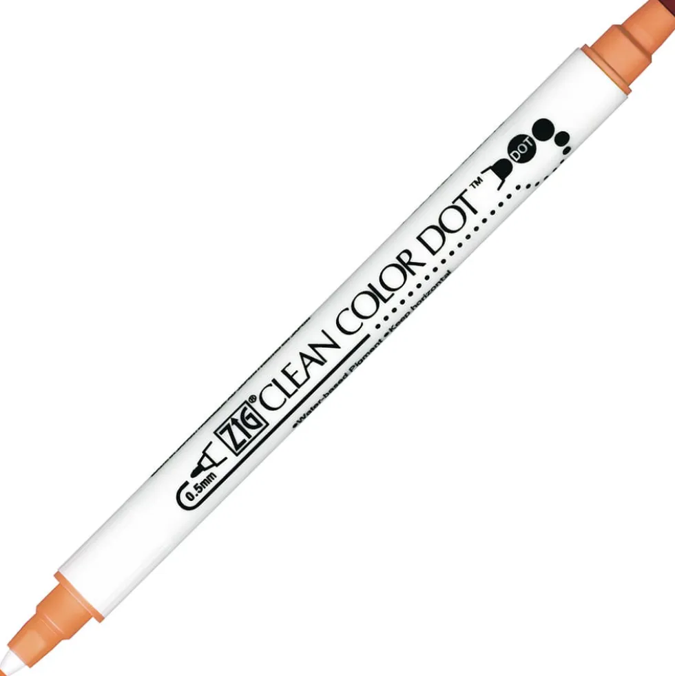 Pisak dwustronny Zig Clean Color Dot - Kuretake - Fawn