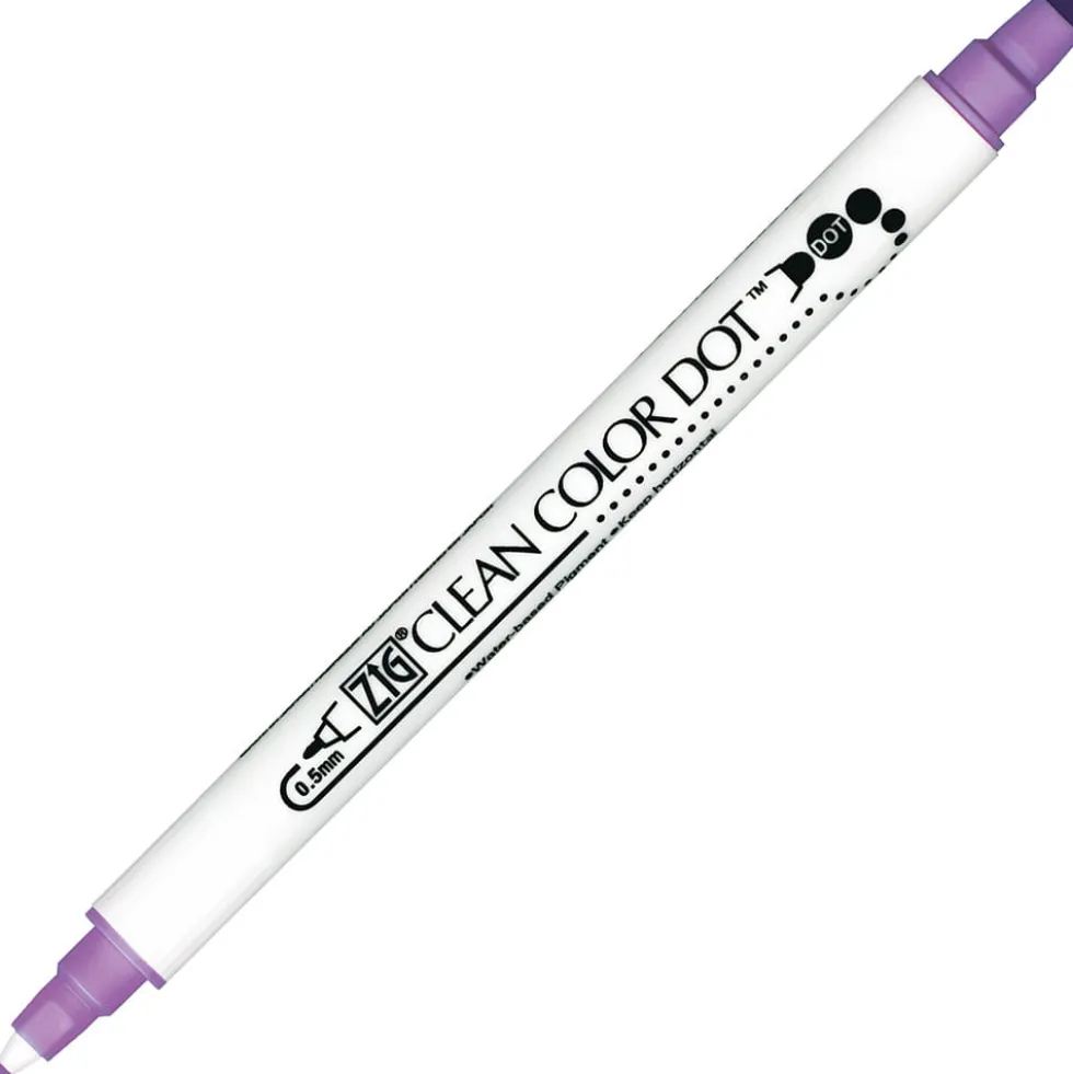 Pisak dwustronny Zig Clean Color Dot - Kuretake - Hyacinth