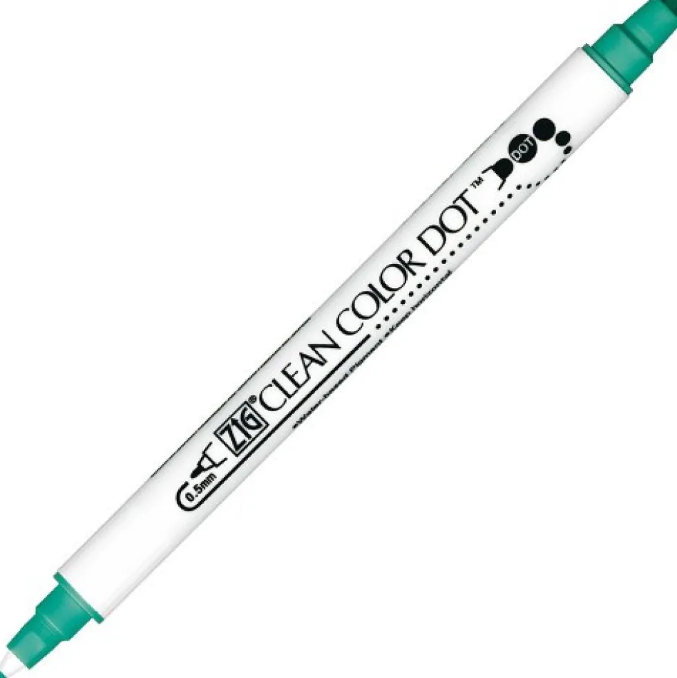 Pisak dwustronny Zig Clean Color Dot - Kuretake - Ocean