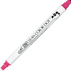 Pisak dwustronny Zig Clean Color Dot - Kuretake - Pink