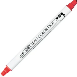 Pisak dwustronny Zig Clean Color Dot - Kuretake - Red