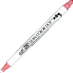 Pisak dwustronny Zig Clean Color Dot - Kuretake - Salmon