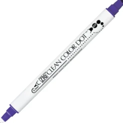Pisak dwustronny Zig Clean Color Dot - Kuretake - Violet