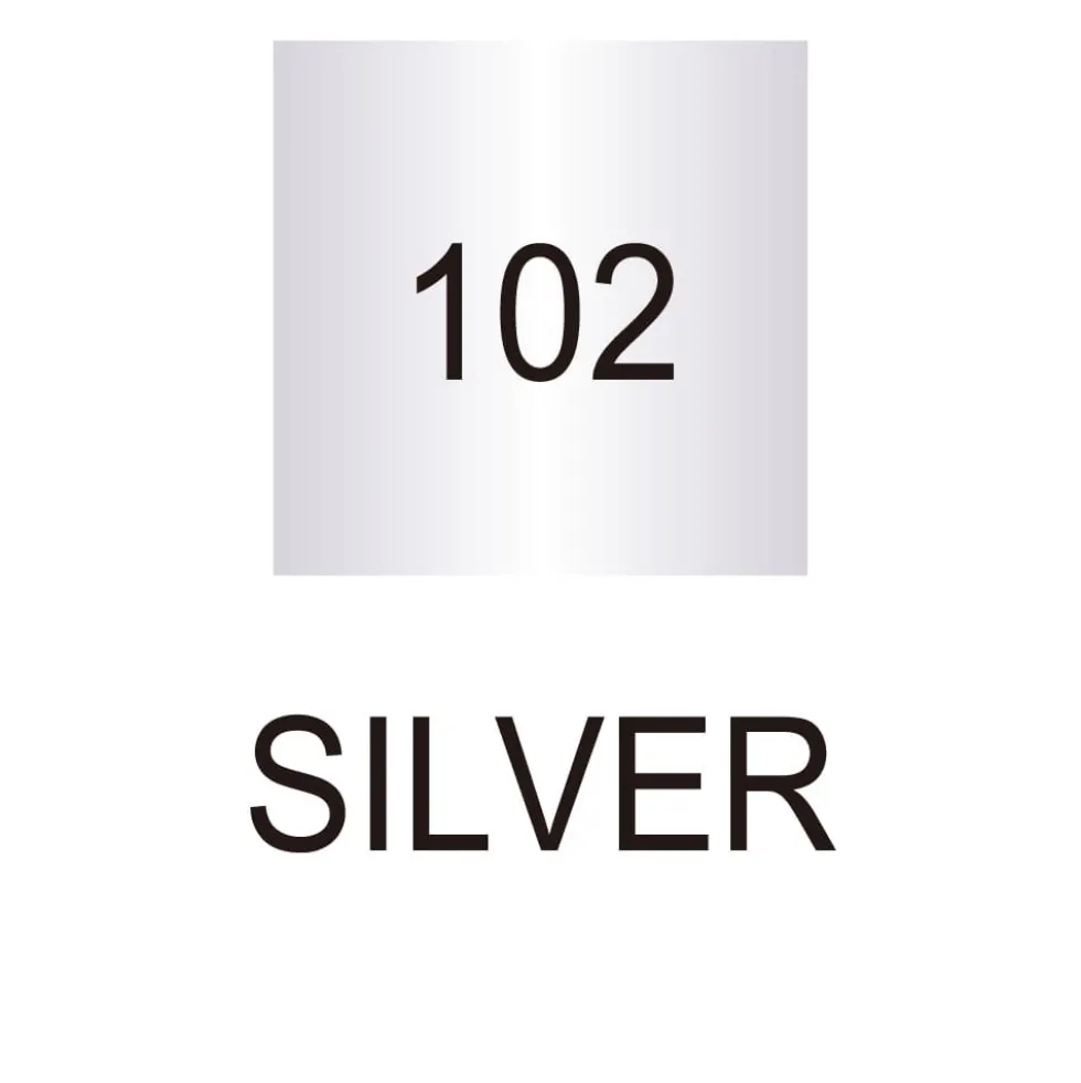 Pisak dwustronny Zig Clean Color Dot Metallic - Kuretake - Silver